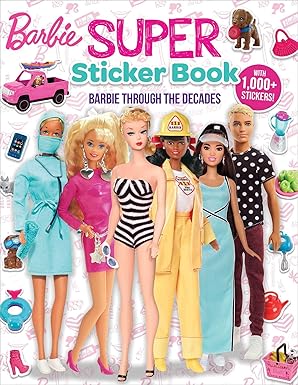 barbie super sticker book through the decades 1st edition marilyn easton 0794447198, 978-0794447199