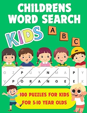 childrens word search puzzles for 5 10 year olds 100 kids word games brain training book 1st edition espada