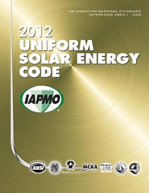 2012 uniform solar energy code 1st edition international association of plumbing and mechanical officials