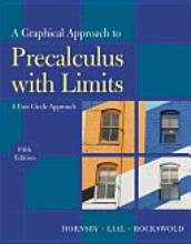 graphical approach to precalculus w/limits 1st edition addison wesley highe 0321358147, 978-0321358141