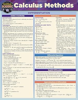 calculus methods quickstudy laminated reference guide 1st edition llc expolog ,ken yablonski 1423236432,