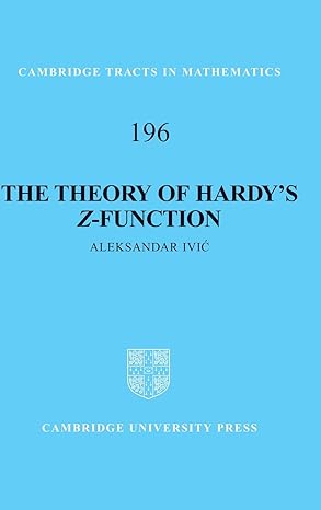 the theory of hardys z function 1st edition aleksandar ivia 1107028833, 978-1107028838