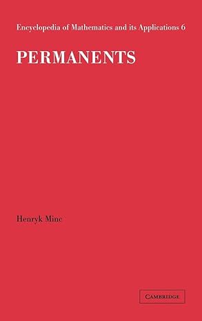 permanents 1st edition henryk minc ,marvin marcus 0521302269, 978-0521302265