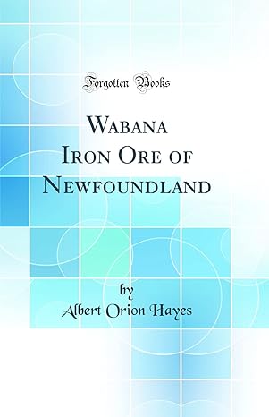 wabana iron ore of newfoundland 1st edition albert orion hayes 0265897319, 978-0265897317