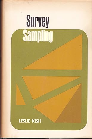 survey sampling 1st edition leslie kish 047148900x, 978-0471489009