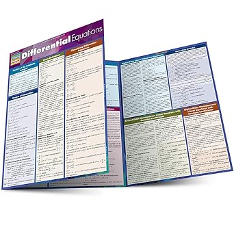 differential equations quickstudy laminated reference guide 1st edition ken yablonsky 1423220323,