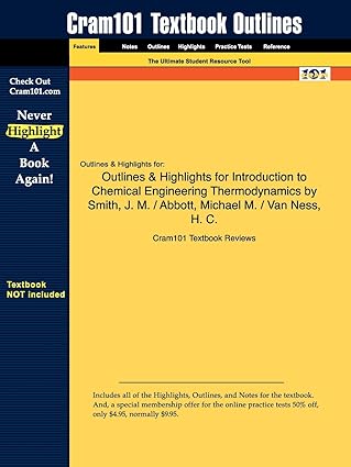 introduction to chemical engineering thermodynamics outlines and highlights 1st edition cram101 textbook