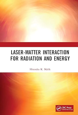laser matter interaction for radiation and energy 1st edition hitendra k malik 1138032034, 978-1138032033