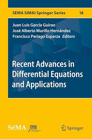 recent advances in differential equations and applications 1st edition juan luis garca a guirao ,josa c