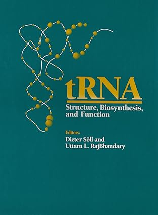 trna structure biosynthesis and function 1st edition dieter soll ,uttam l rajbhandary 155581073x,