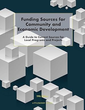 funding sources for community and economic development a guide to current sources for local programs and