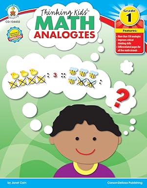 thinking kidsa a math analogies grade 1 1st edition janet cain 1936024179, 978-1936024179