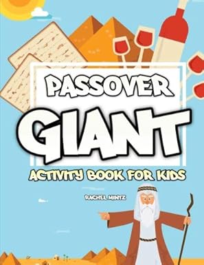 passover giant activity book for kids puzzles crosswords word search mazes find the difference coloring pages
