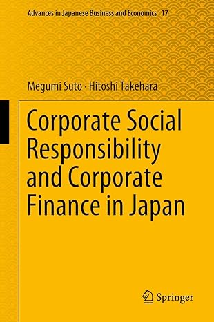 corporate social responsibility and corporate finance in japan 1st edition megumi suto ,hitoshi takehara