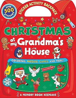 christmas at my grandmas house a grandma and me christmas activity and memory book keepsake for toddlers and