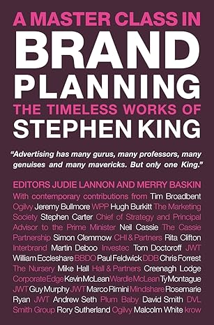 a master class in brand planning the timeless works of stephen king 1st edition judie lannon ,merry baskin