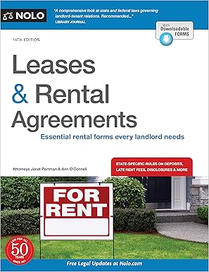 leases and rental agreements 1st edition janet portman attorney ,ann oa connell attorney 1413329071,