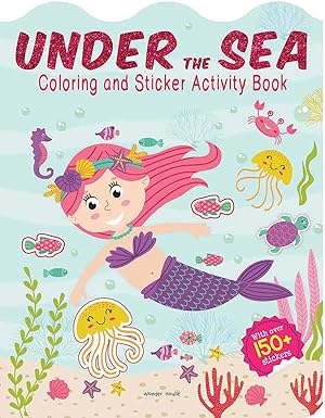 under the sea coloring and sticker activity book 1st edition wonder house books 9388810783, 978-9388810784