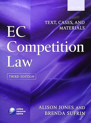 ec competition law text cases and materials 1st edition alison jones ,brenda smith 0199299048, 978-0199299041