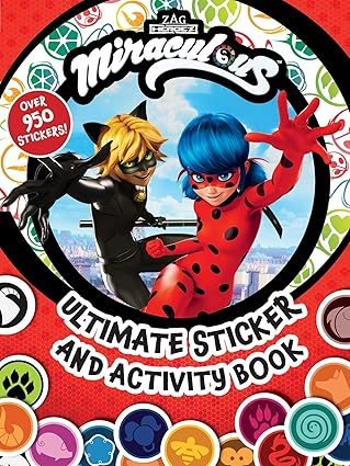 miraculous ultimate sticker and activity book 100 official tales of ladybug and cat noir as seen on disney
