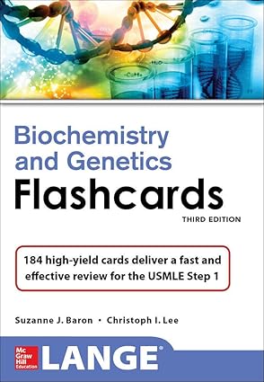 lange biochemistry and genetics flashhcards 1st edition suzanne baron 1259837211, 978-1259837210