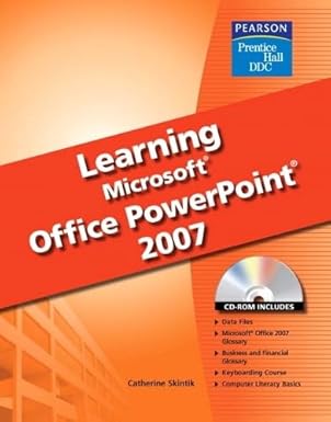 learning microsoft office powerpoint 2007 1st edition catherine skintik 0135045029, 978-0135045022