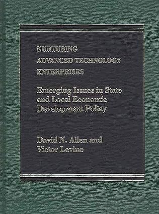nurturing advanced technology enterprises emerging issues in state and local economic development policy 1st
