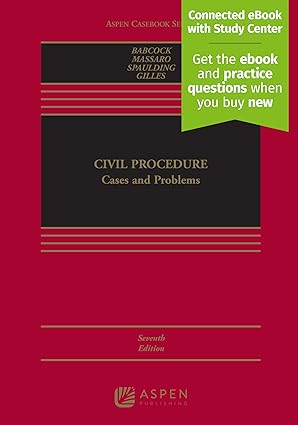 civil procedure cases and problems connected ebook with study center 1st edition barbara allen babcock