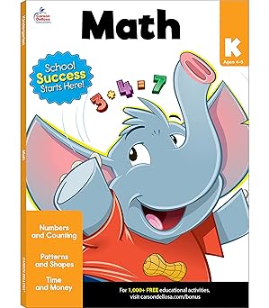 carson dellosa math workbooka basic concepts for kindergarten math numbers counting patterns shapes time