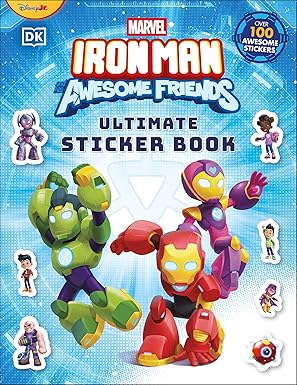 marvel iron man and his awesome friends ultimate sticker book 1st edition dk 0593965868, 978-0593965863