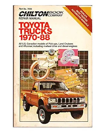 chilton repair manual toyota trucks 1970 88 1st edition chilton editors 0801978319, 978-0801978319