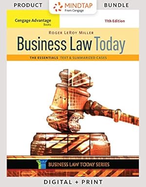 bundle cengage advantage books business law today the essentials text and summarized cases 11th + mindtap
