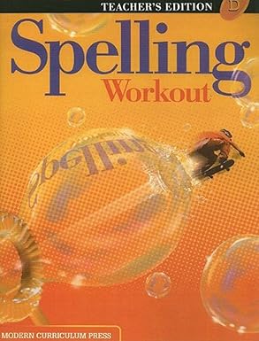 spelling workout level d 1st edition not available 0765224917, 978-0765224910