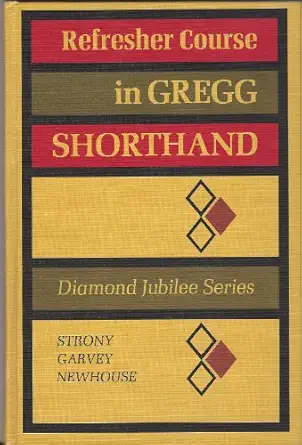 refresher course in gregg shorthand 1st edition madeline s strony 0070622051, 978-0070622050