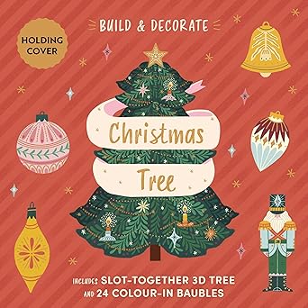 build and decorate christmas tree includes slot together 3d tree and 31 color in baubles 1st edition madalina