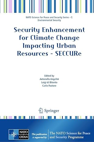 security enhancement for climate change impacting urban resources seccure 1st edition antonella angelini