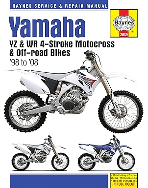 yamaha yz and wr 4 stroke motocross and off road bikes 98 08 1st edition john h haynes 156392689x,