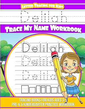 delilah letter tracing for kids trace my name workbook tracing books for kids ages 3 5 pre k and kindergarten