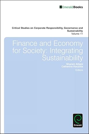finance and economy for society integrating sustainability 1st edition sharam alijani ,catherine karyotis
