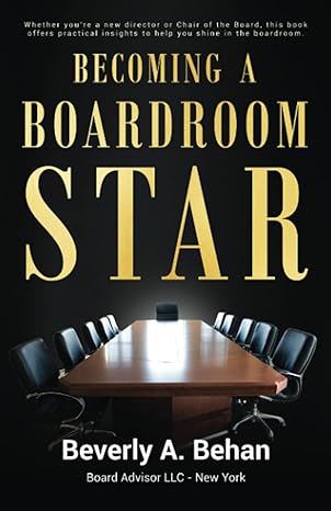 becoming a boardroom star 1st edition beverly behan 1737229544, 978-1737229544