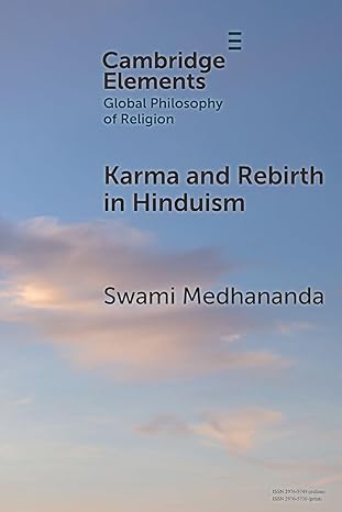 karma and rebirth in hinduism 1st edition swami medhananda 1009461133, 978-1009461139