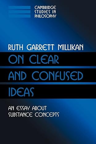on clear and confused ideas 1st edition millikan 052162553x, 978-0521625531