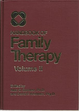 handbook of family therapy volume 2 1st edition alan s gurman ,david p kniskern 0876306423, 978-0876306420