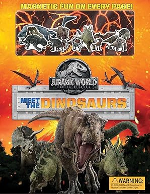 jurassic world fallen kingdom magnetic hardcover meet the dinosaurs 1st edition gina gold 0794441955,