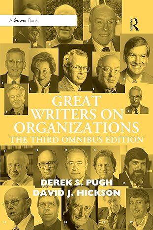 great writers on organizations 1st edition derek s pugh ,david j hickson 1032180021, 978-1032180021