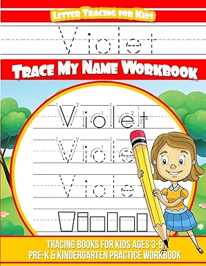 violet letter tracing for kids trace my name workbook tracing books for kids ages 3 5 pre k and kindergarten