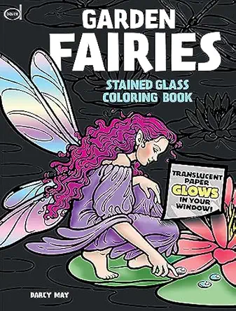 garden fairies stained glass coloring book 1st edition darcy may 0486423883, 978-0486423883