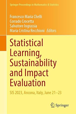statistical learning sustainability and impact evaluation sis 2023 ancona italy june 21a 23 1st edition