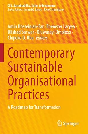 contemporary sustainable organisational practices a roadmap for transformation 1st edition amin hosseinian