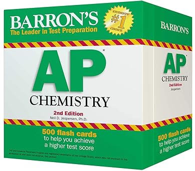 barrons ap chemistry flash cards 1st edition neil d jespersen ph d 1438074190, 978-1438074191